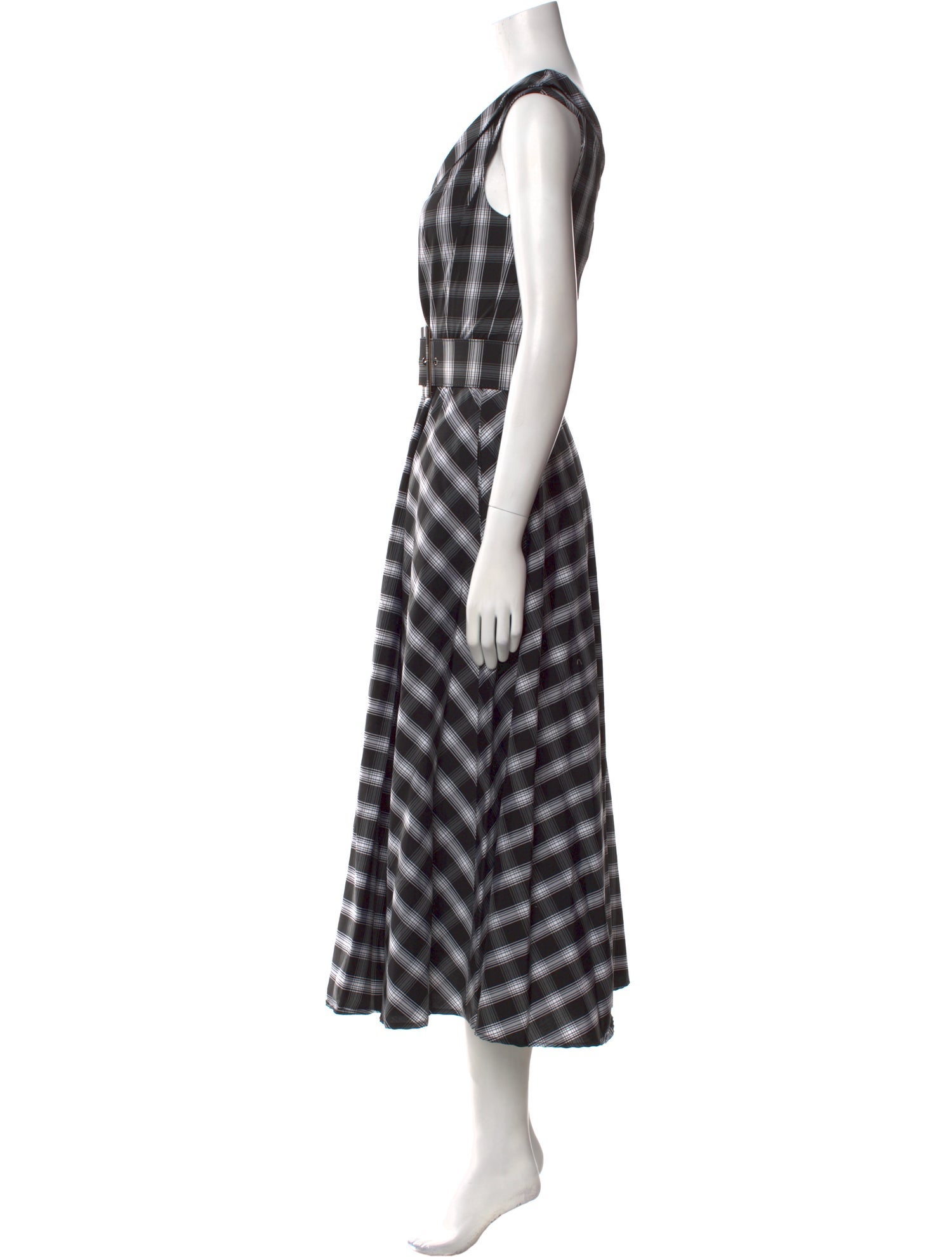 Michael Kors Collection Plaid Print Long Dress w/ Tags