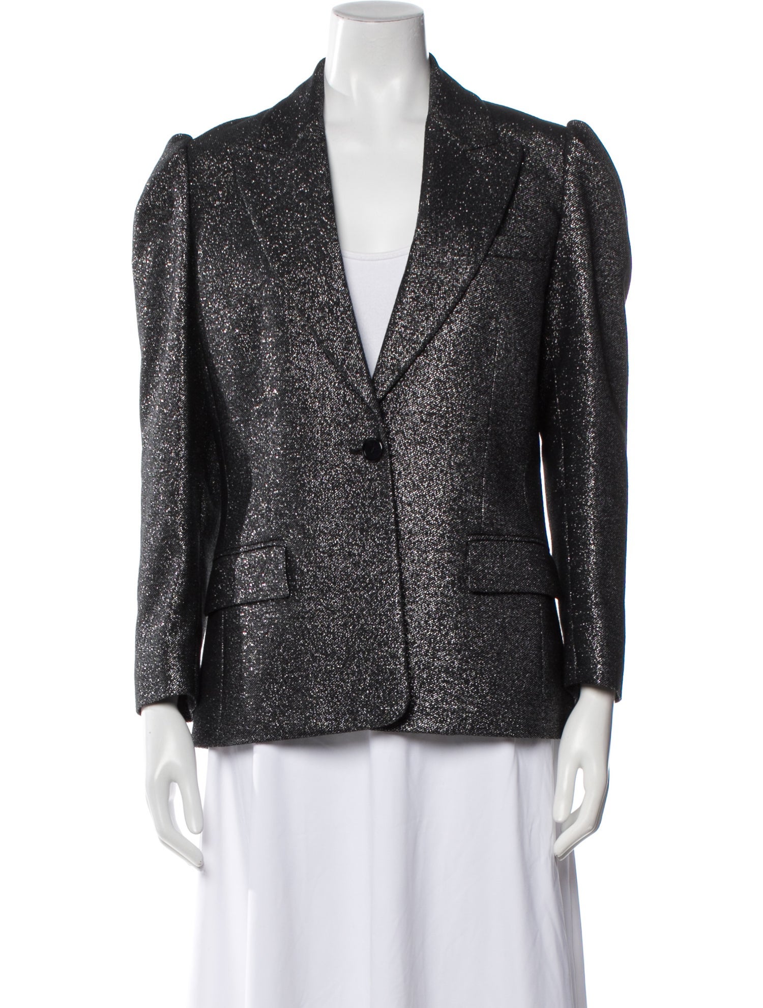 Michael Kors Collection Wool Printed Blazer