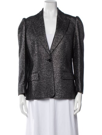 Michael Kors Collection Wool Printed Blazer
