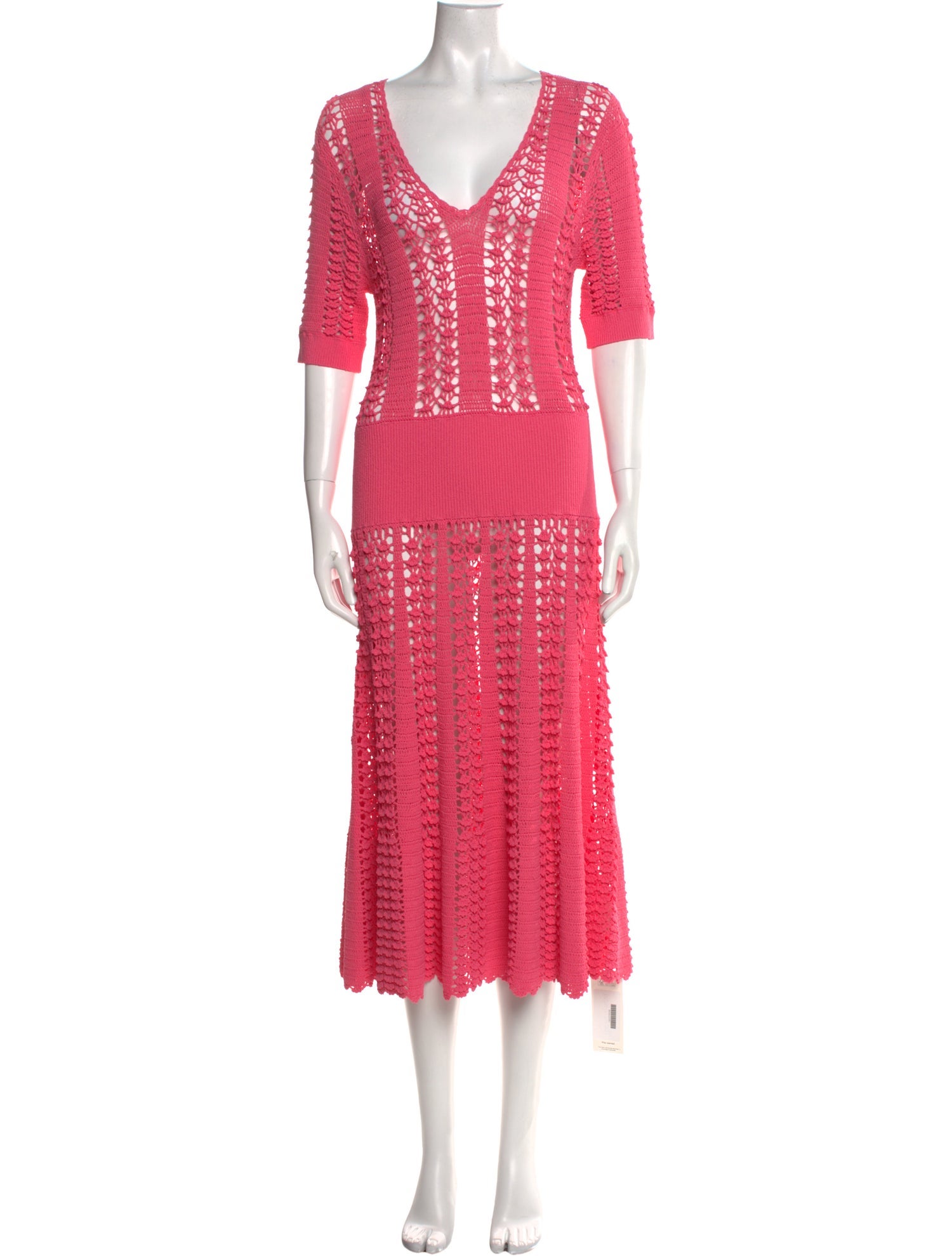 Michael Kors Collection V-Neck Midi Length Dress