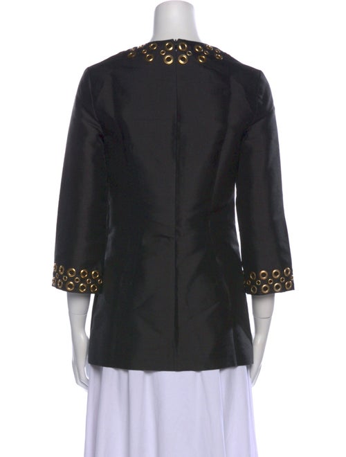 Michael Kors Collection Silk Crew Neck Blouse