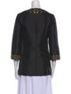 Michael Kors Collection Silk Crew Neck Blouse
