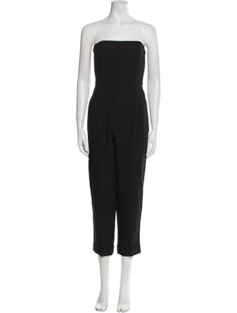 Michael Kors Collection Virgin Wool Strapless Jumpsuit