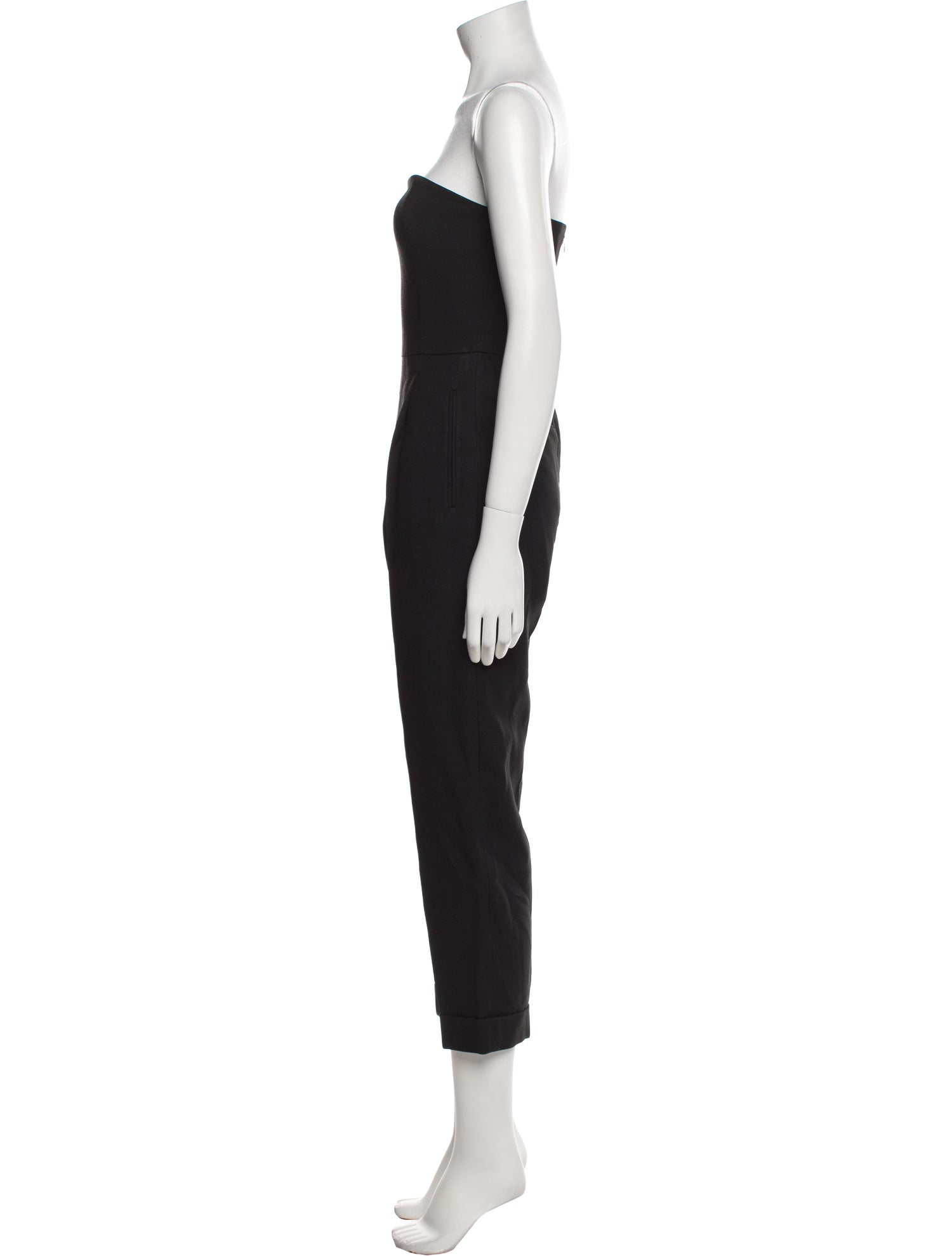 Michael Kors Collection Virgin Wool Strapless Jumpsuit