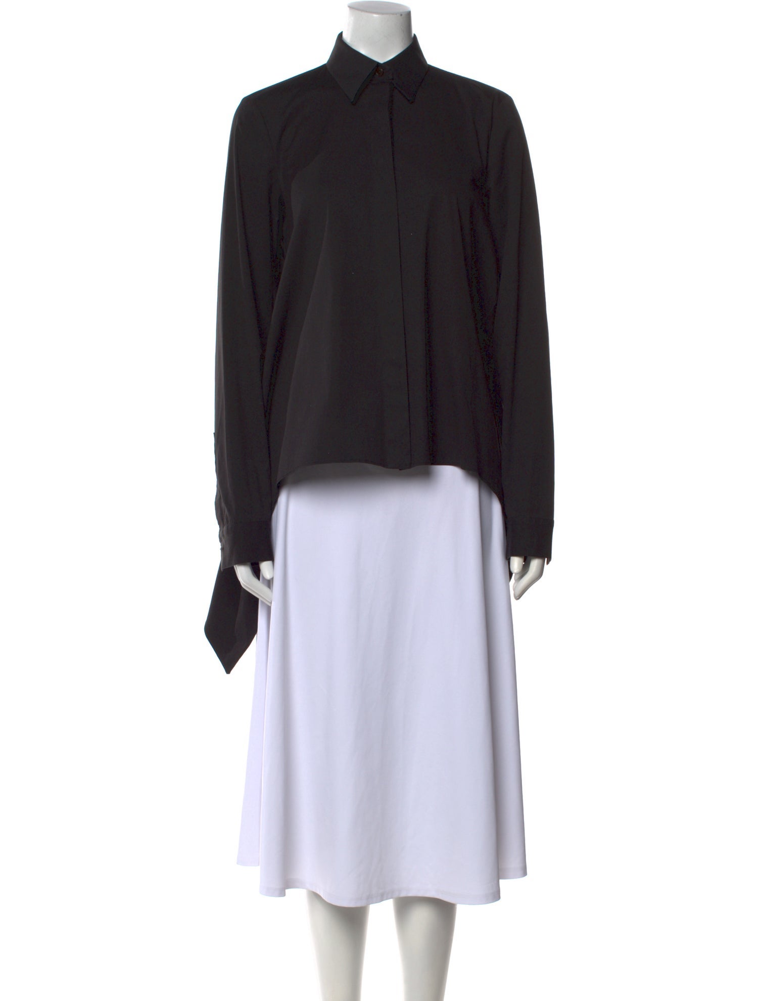 Michael Kors Collection Mock Neck Long Sleeve Blouse