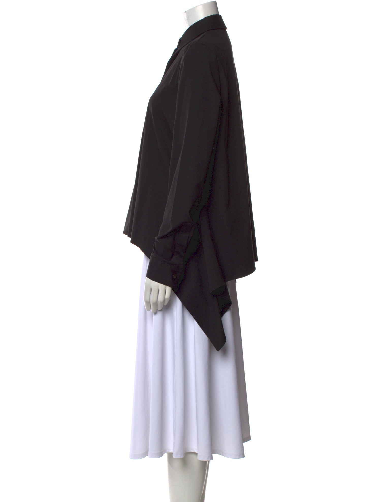 Michael Kors Collection Mock Neck Long Sleeve Blouse