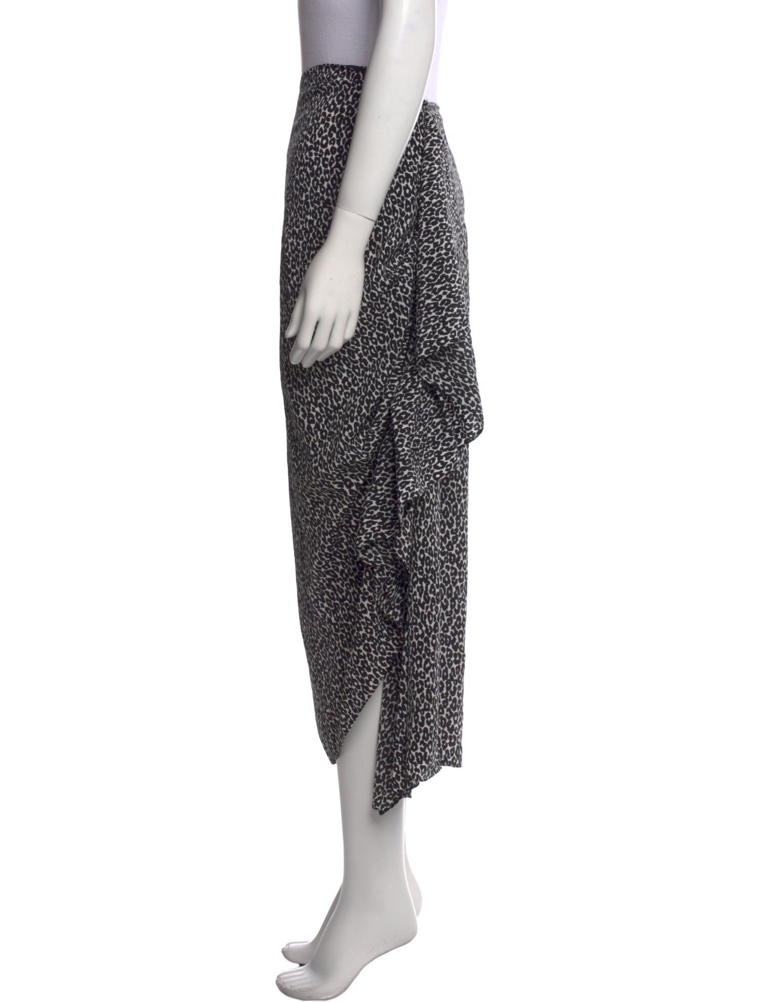 Michael Kors Collection Silk Midi Length Skirt