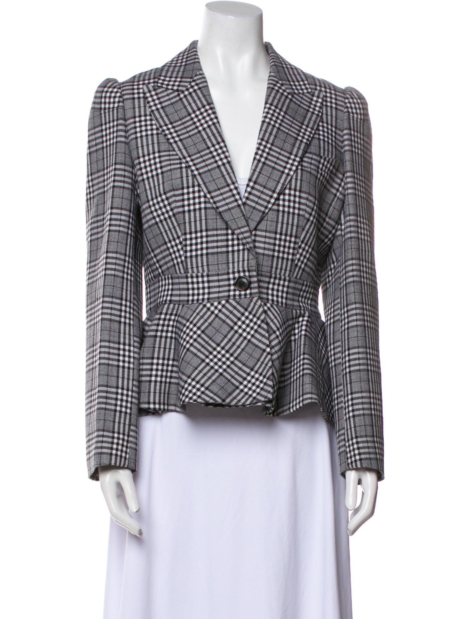 Michael Kors Collection Wool Plaid Print Blazer w/ Tags