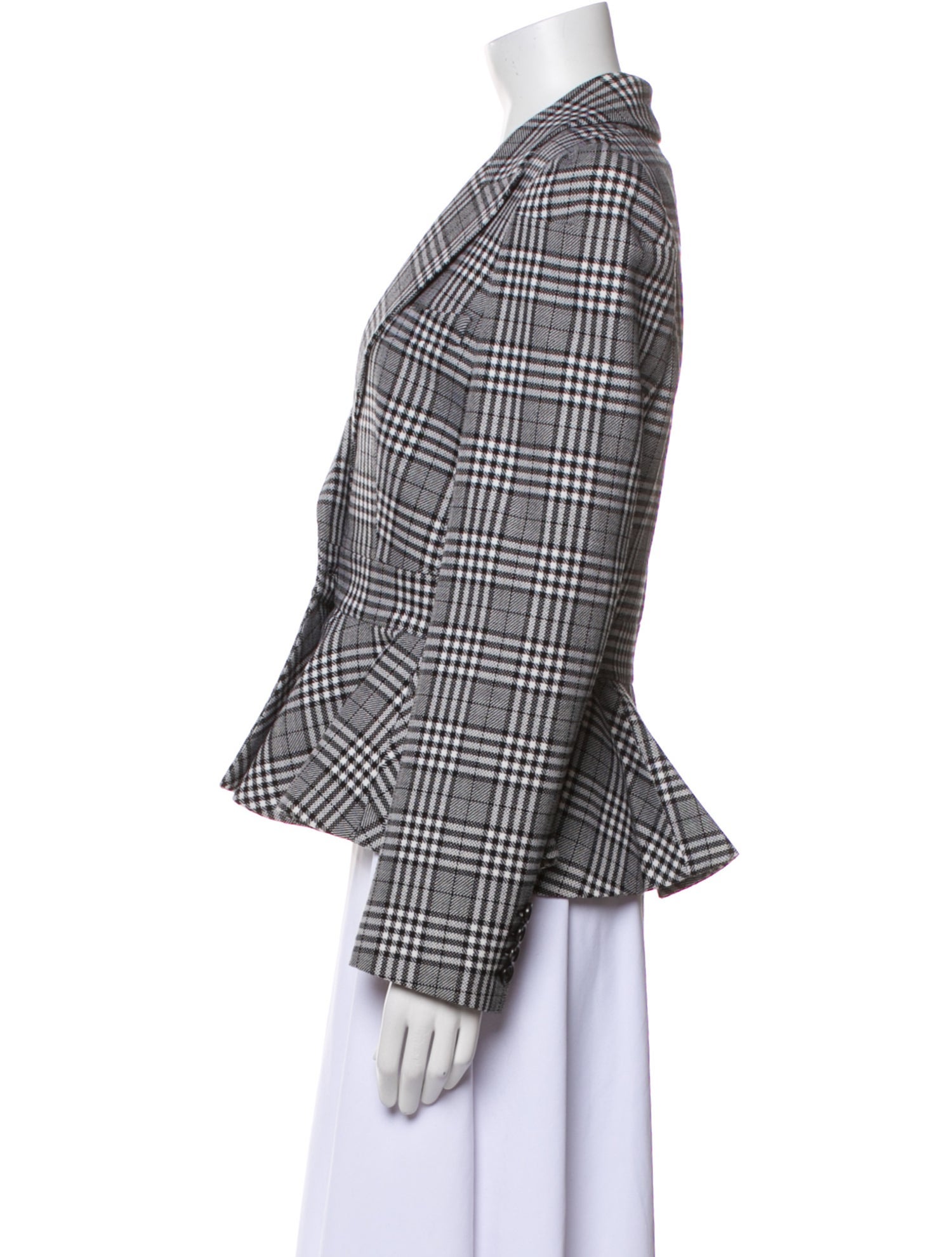Michael Kors Collection Wool Plaid Print Blazer w/ Tags