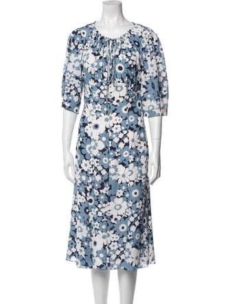 Michael Kors Collection Silk Midi Length Dress