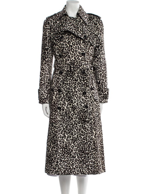 Michael Kors Collection Leather Printed Trench Coat