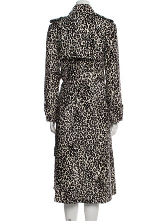 Michael Kors Collection Leather Printed Trench Coat