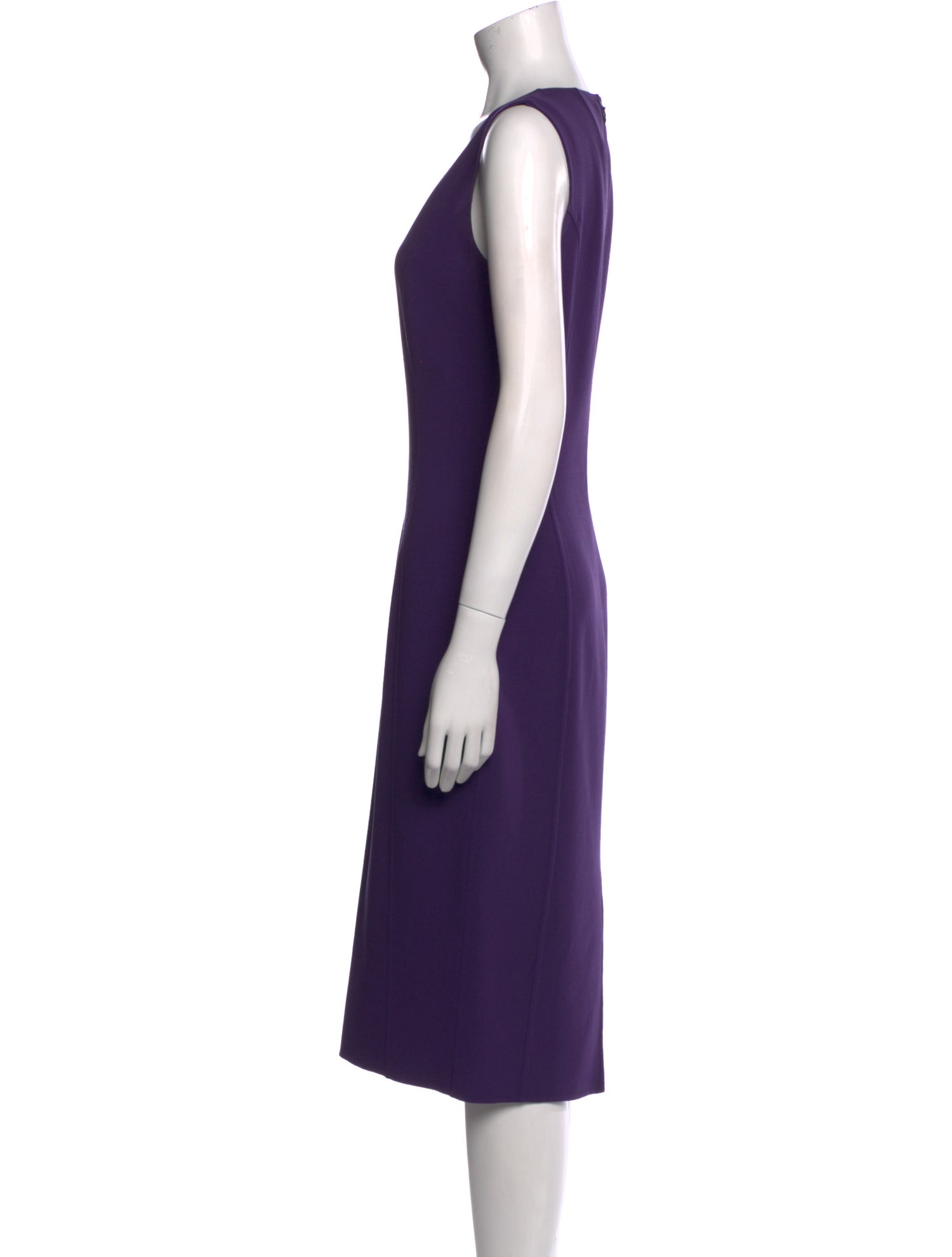 Michael Kors Collection Virgin Wool Midi Length Dress