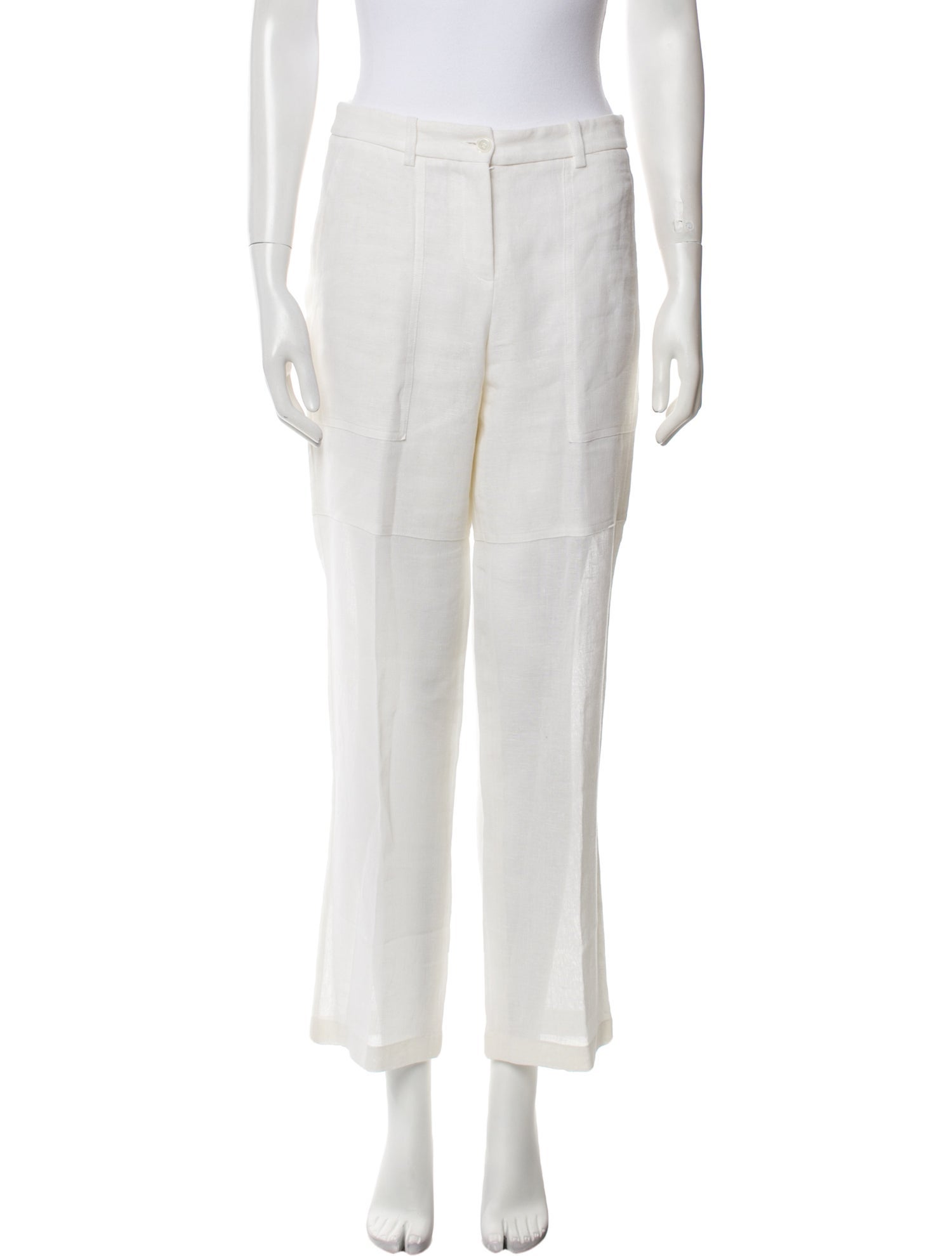 Michael Kors Collection Linen Straight Leg Pants