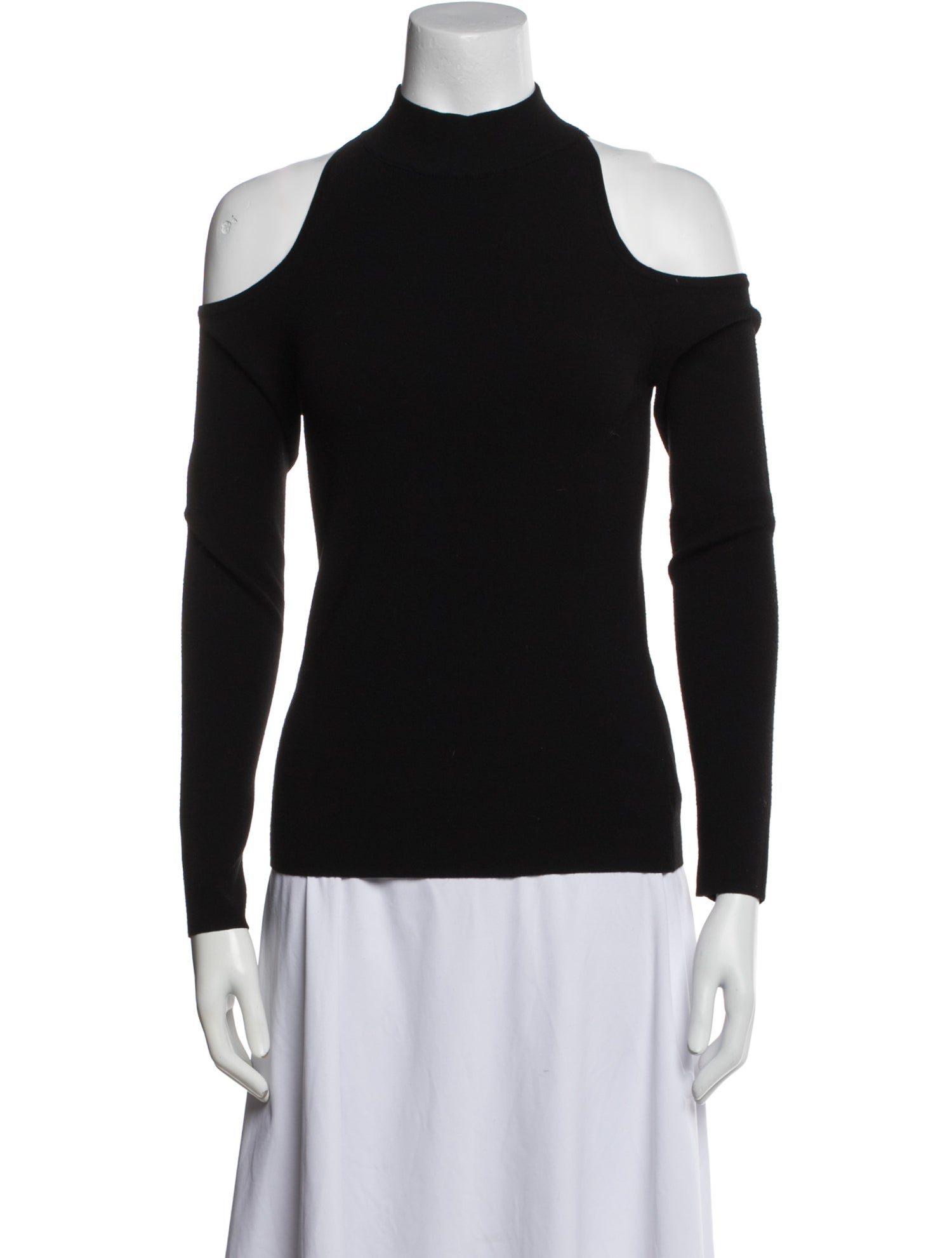 Michael Kors Collection Mock Neck Long Sleeve Top
