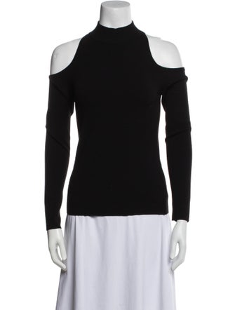 Michael Kors Collection Mock Neck Long Sleeve Top