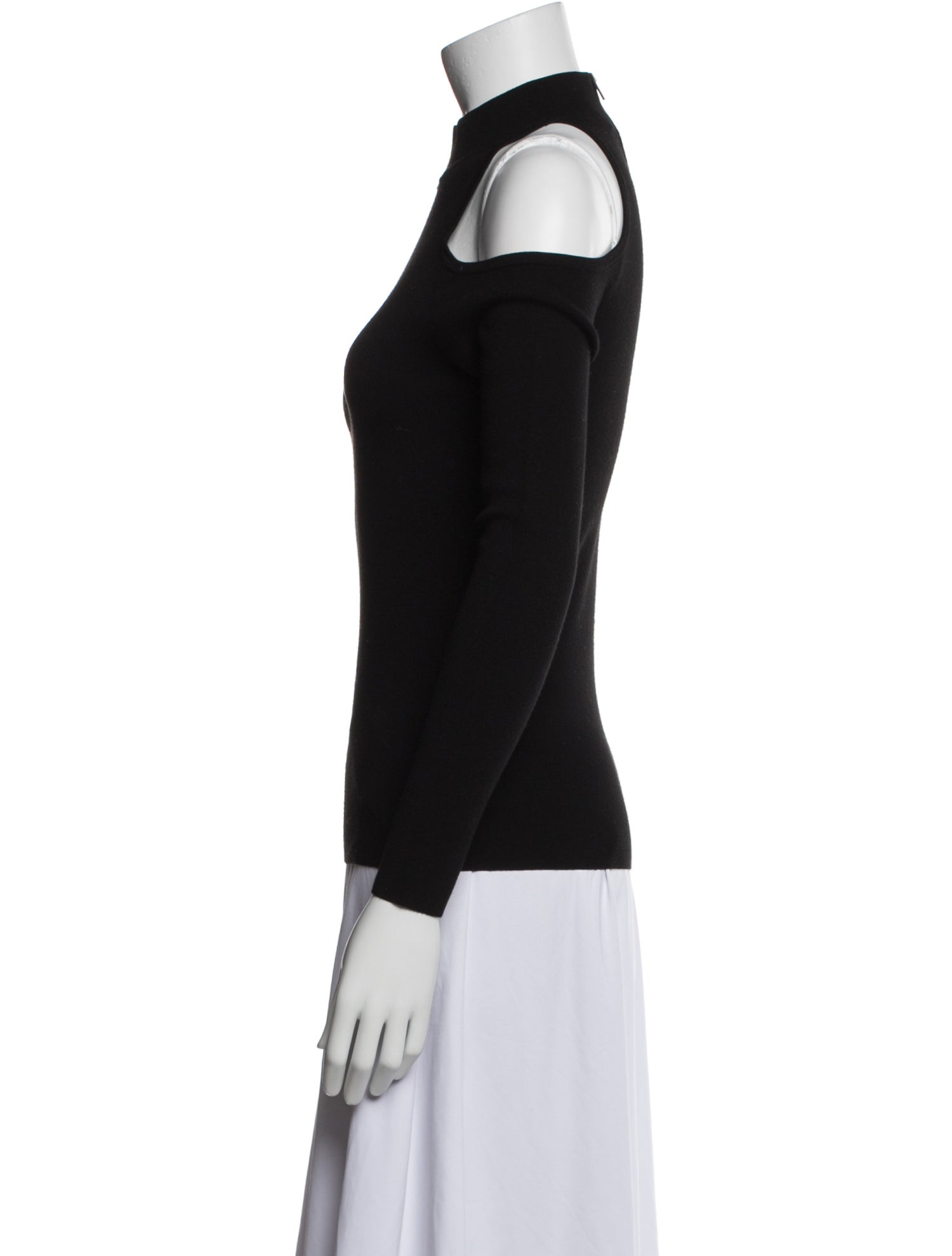 Michael Kors Collection Mock Neck Long Sleeve Top