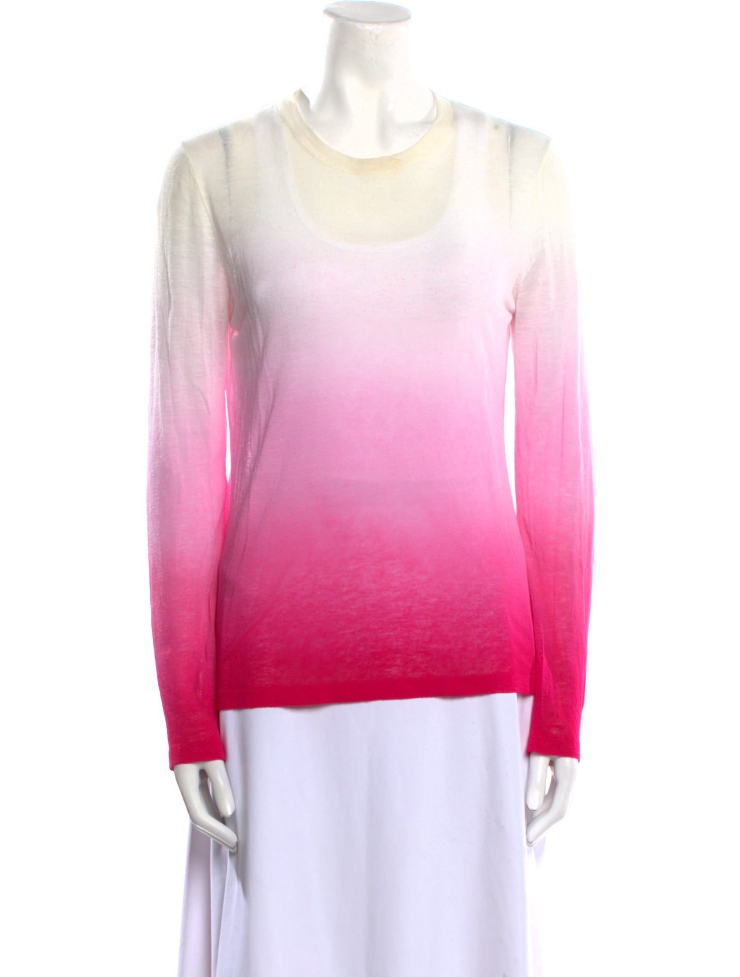 Michael Kors Collection Colorblock Pattern Crew Neck Sweatshirt