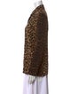 Michael Kors Collection Silk Animal Print Button-Up Top
