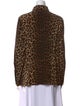 Michael Kors Collection Silk Animal Print Button-Up Top