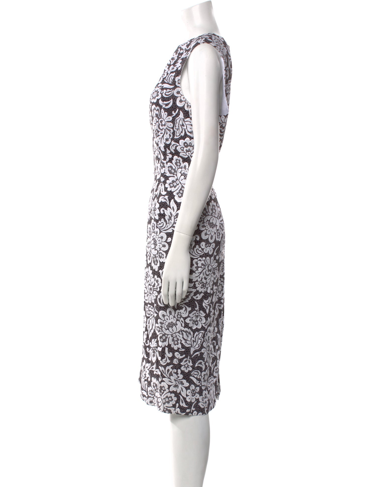 Michael Kors Collection Printed Midi Length Dress