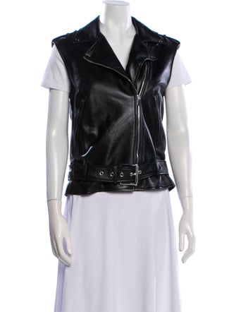 Michael Kors Collection Leather Biker Jacket