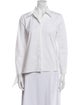 Michael Kors Collection Three-Quarter Sleeve Button-Up Top