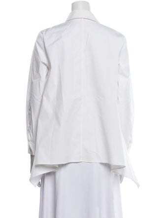 Michael Kors Collection Three-Quarter Sleeve Button-Up Top