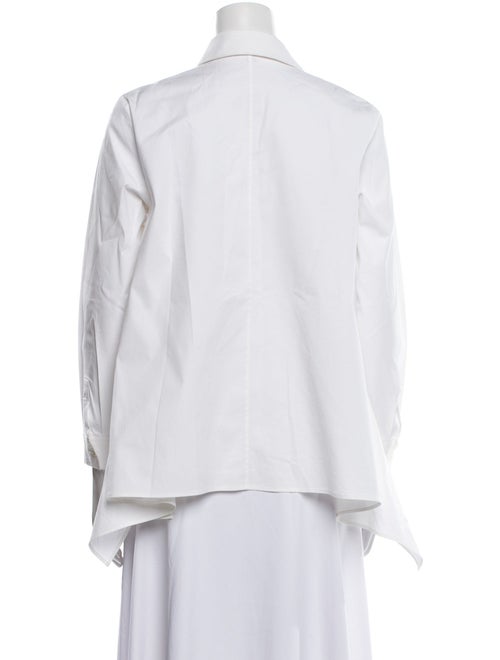Michael Kors Collection Three-Quarter Sleeve Button-Up Top