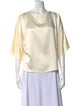 Michael Kors Collection Scoop Neck Three-Quarter Sleeve Blouse