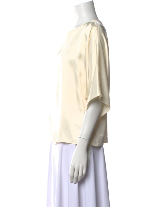 Michael Kors Collection Scoop Neck Three-Quarter Sleeve Blouse