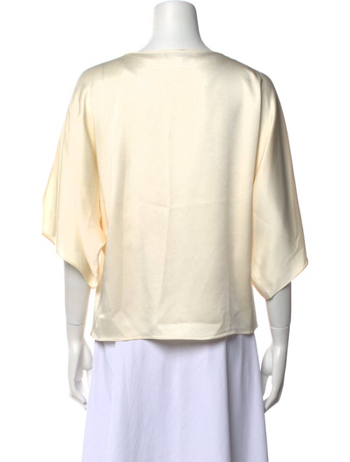 Michael Kors Collection Scoop Neck Three-Quarter Sleeve Blouse