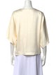 Michael Kors Collection Scoop Neck Three-Quarter Sleeve Blouse