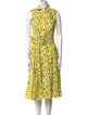Michael Kors Collection Printed Midi Length Dress