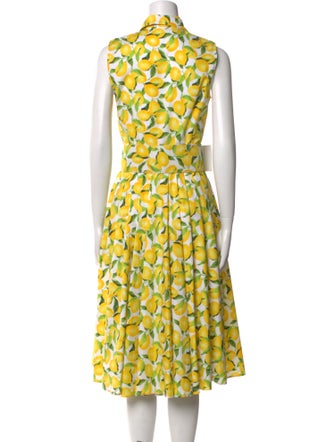 Michael Kors Collection Printed Midi Length Dress