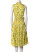 Michael Kors Collection Printed Midi Length Dress