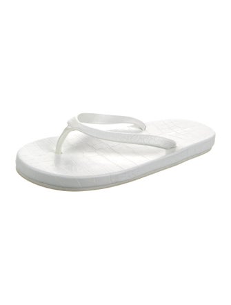 Michael Kors Collection Leather Flip Flops