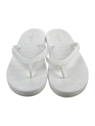 Michael Kors Collection Leather Flip Flops