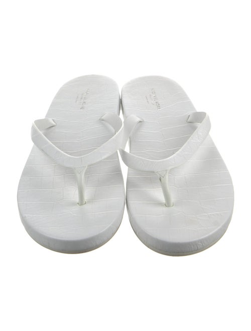 Michael Kors Collection Leather Flip Flops