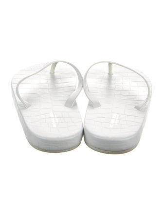 Michael Kors Collection Leather Flip Flops