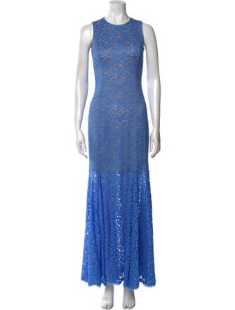 Michael Kors Collection Lace Pattern Long Dress