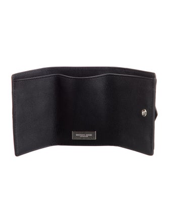 Michael Kors Collection Leather Animal Print Compact Wallet