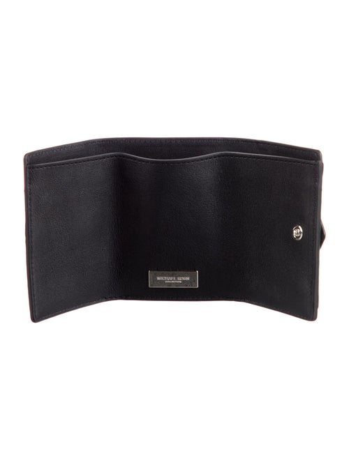 Michael Kors Collection Leather Animal Print Compact Wallet