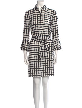 Michael Kors Collection Polka Dot Print Knee-Length Dress