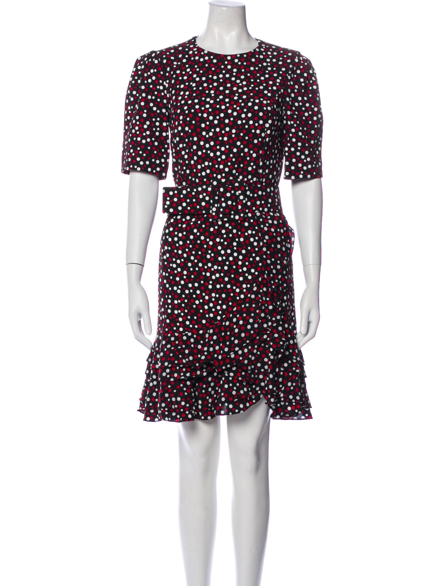 Michael Kors Collection Polka Dot Print Knee-Length Dress