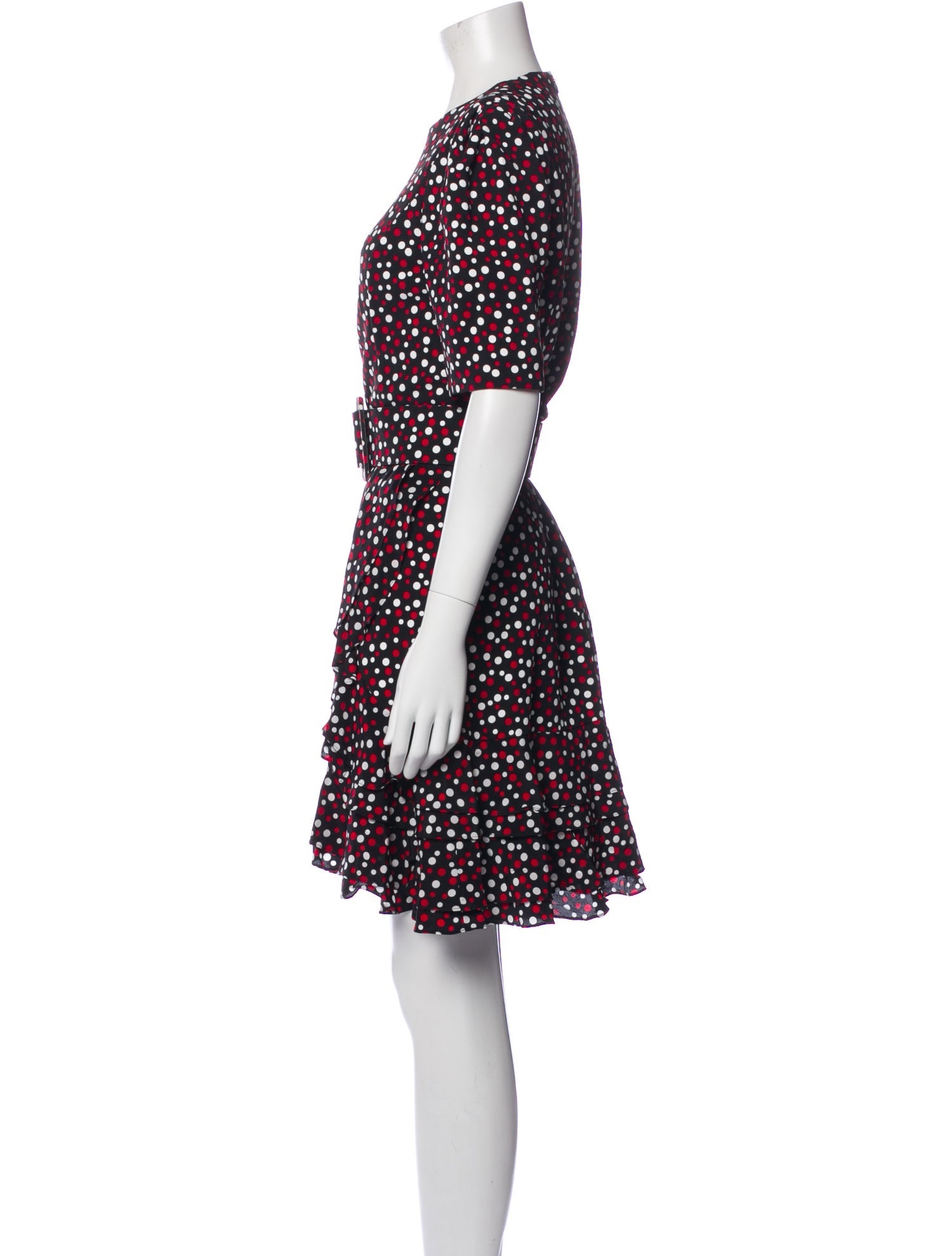 Michael Kors Collection Polka Dot Print Knee-Length Dress