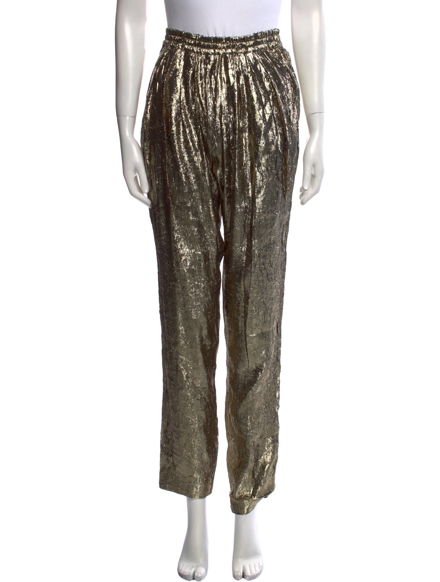 Michael Kors Collection Silk Straight Leg Pants