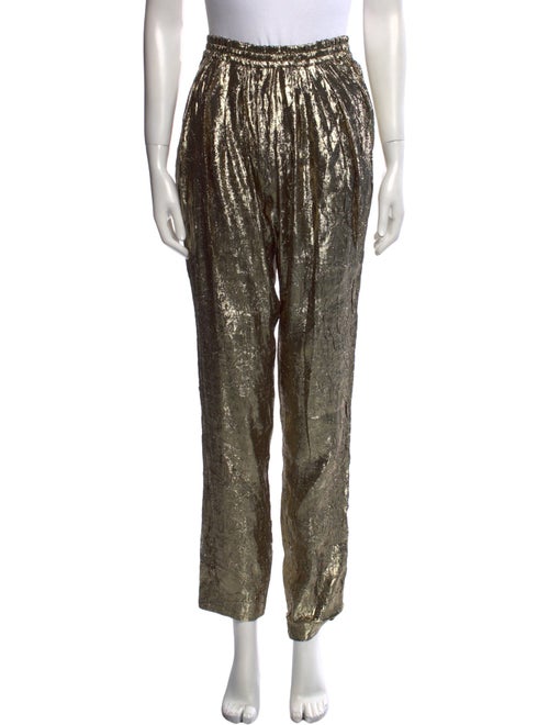 Michael Kors Collection Silk Straight Leg Pants