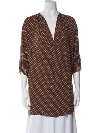 Michael Kors Silk Polka Dot Print Tunic