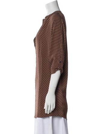 Michael Kors Silk Polka Dot Print Tunic